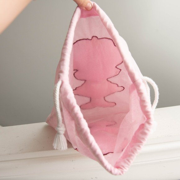 VTG 80s Strawberry Shortcake Pink Drawstring Bag 3D Puff Applique Retro KidCore - Picture 5 of 5